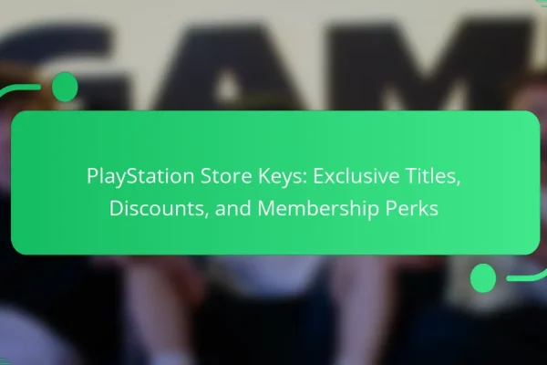 PlayStation Store Keys: Exclusive Titles, Discounts, and Membership Perks