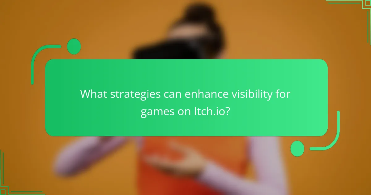 What strategies can enhance visibility for games on Itch.io?